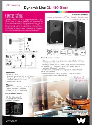 Altavoces Woxter Dynamic Line DL-410 Negro