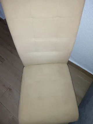 Juego de 4 sillas de comedor beige