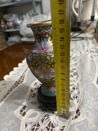 Antiguo jarrón chino Cloisonné
