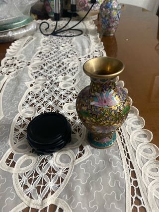 Antiguo jarrón chino Cloisonné