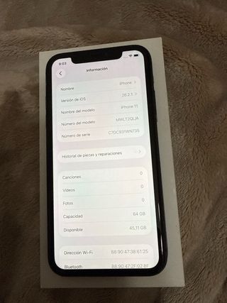 iPhone 11 64GB Negro con Apple Care