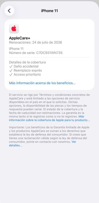 iPhone 11 64GB Negro con Apple Care