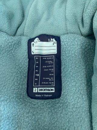 Tuta da sci bambino WED’ZE col. blu taglia 24 mesi