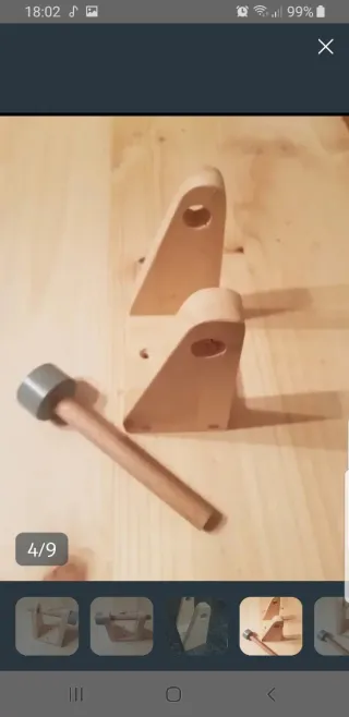 Soporte de madera para rollo