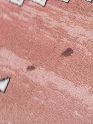 Alfombra estilo oriental naranja y rosa