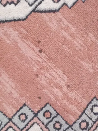 Alfombra estilo oriental naranja y rosa