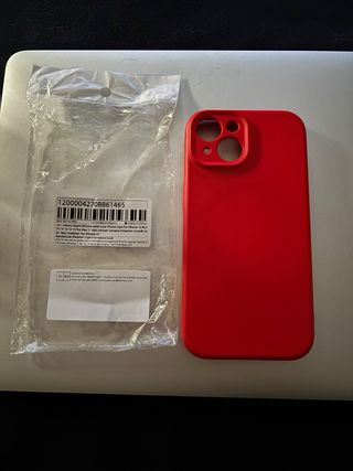 Funda Silicona YCADEN iPhone 15 Roja