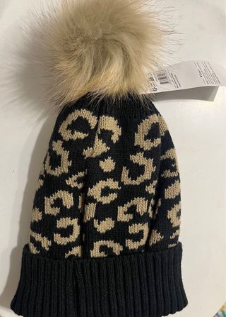 Gorro leopardo con pompón talla U