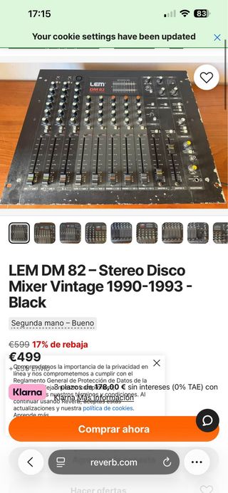 Mixer vintage LEM DM82 Mesa de mezclas anni '80