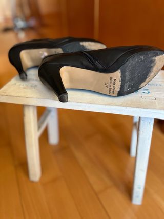 Botines de piel negros T37