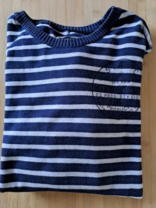 Jersey rayas azul y blanco hombre