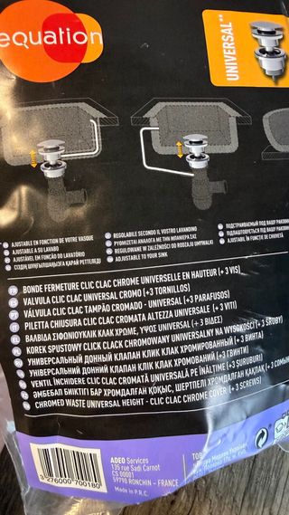 Desagüe Clic-Clac Lavabo Cromado Equation