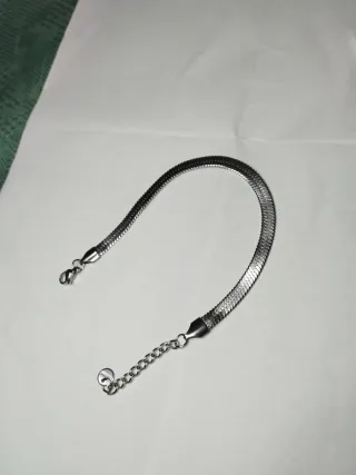 H510 Bracciale uomo inox maglia piatta spinata