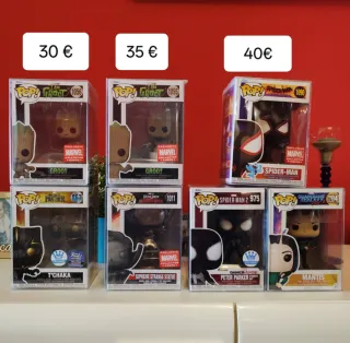 Funko Pop Marvel - Groot, Spiderman, T'Chaka