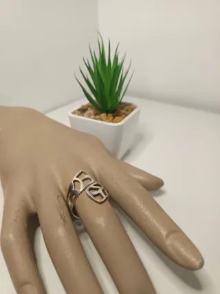 Anillo Plata Ley Ajustable Diseño Moderno