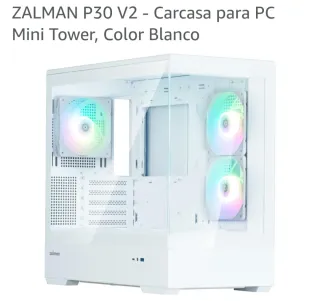 Caja PC Mini Tower Zalman P30 V2 Blanca