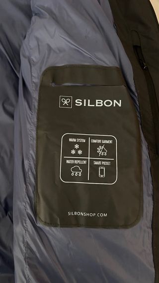 Abrigo largo acolchado negro Silbon