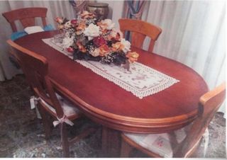 Mesa extensible de madera