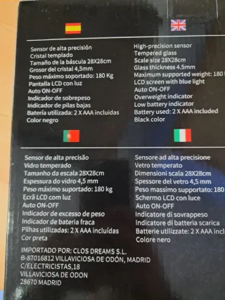 Báscula de Baño Digital Euro Life