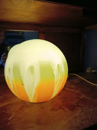 Lámpara de mesa esférica, cristal