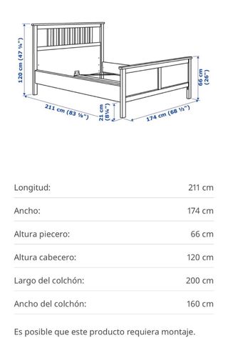 Cama Hemnes Ikea matrimonio + 2 mesitas noche