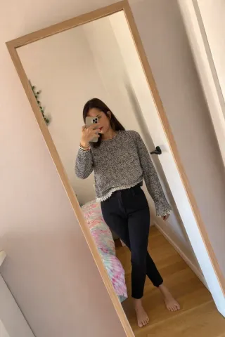 Jersey Bershka jaspeado punto fino S