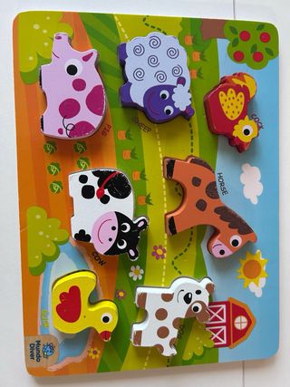 Puzzle de Madera Animales Granja