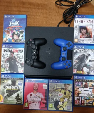 Consola PS4 Slim 1TB Negra + 2 Mandos