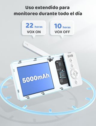 Vigilabebés GHB 5" 720P batería 5000mAh VOX