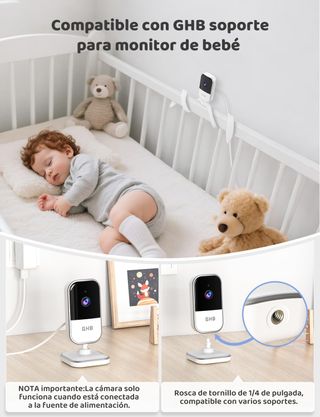 Vigilabebés GHB 5" 720P batería 5000mAh VOX