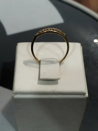 Anillo oro con circonitas chica nuevo