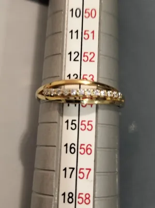 Anillo oro con circonitas chica nuevo