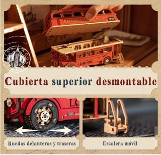Maqueta Rolife Autobús Londres 3D TGM02 SIN ABRIR