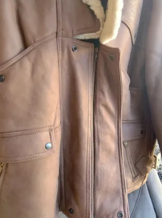 Giacca in pelle scamosciata