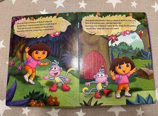 Cuento Dora la Exploradora con figuras y mapa