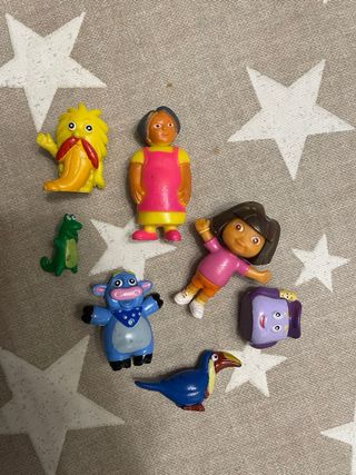Cuento Dora la Exploradora con figuras y mapa