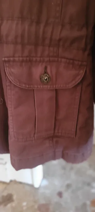 Parka Aviador Blanco Jeans Talla M