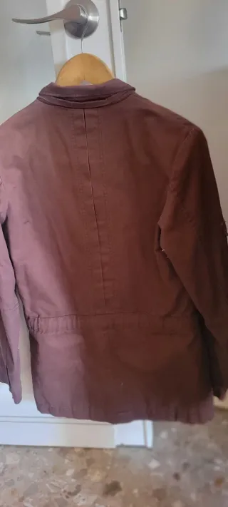 Parka Aviador Blanco Jeans Talla M