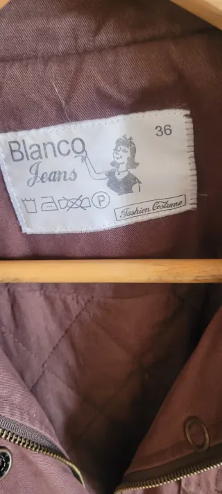 Parka Aviador Blanco Jeans Talla M