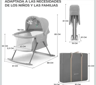 Minicuna de viaje plegable