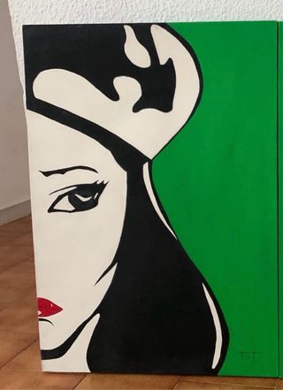 Quadri a olio su tela in stile Pop Art di una coppia 70x50