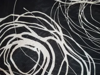 Vestido fiesta negro y blanco