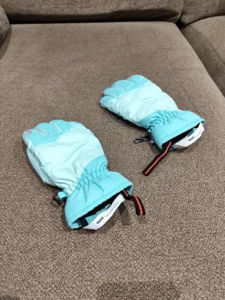 Guantes de nieve Wde'ze de niña, Azul claro.