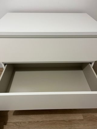 Cómoda MALM 3 cajones Ikea blanca