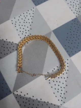 Pulsera chapada señora años 80. Cadena es de oro
