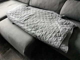 Chaiselongue gris tejido easy clean.3-4 plazas