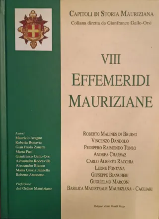 libro "VIII Effemeridi Mauriziane"