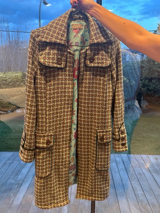 Abrigo vintage lana retro