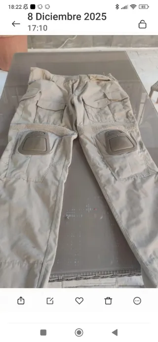 Pantalón táctico airsoft con rodilleras