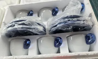 Set Guzzini Vintage Bianco e Blu 38 pezzi